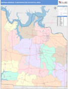 Sherman-Denison Metro Area Digital Map Color Cast Style